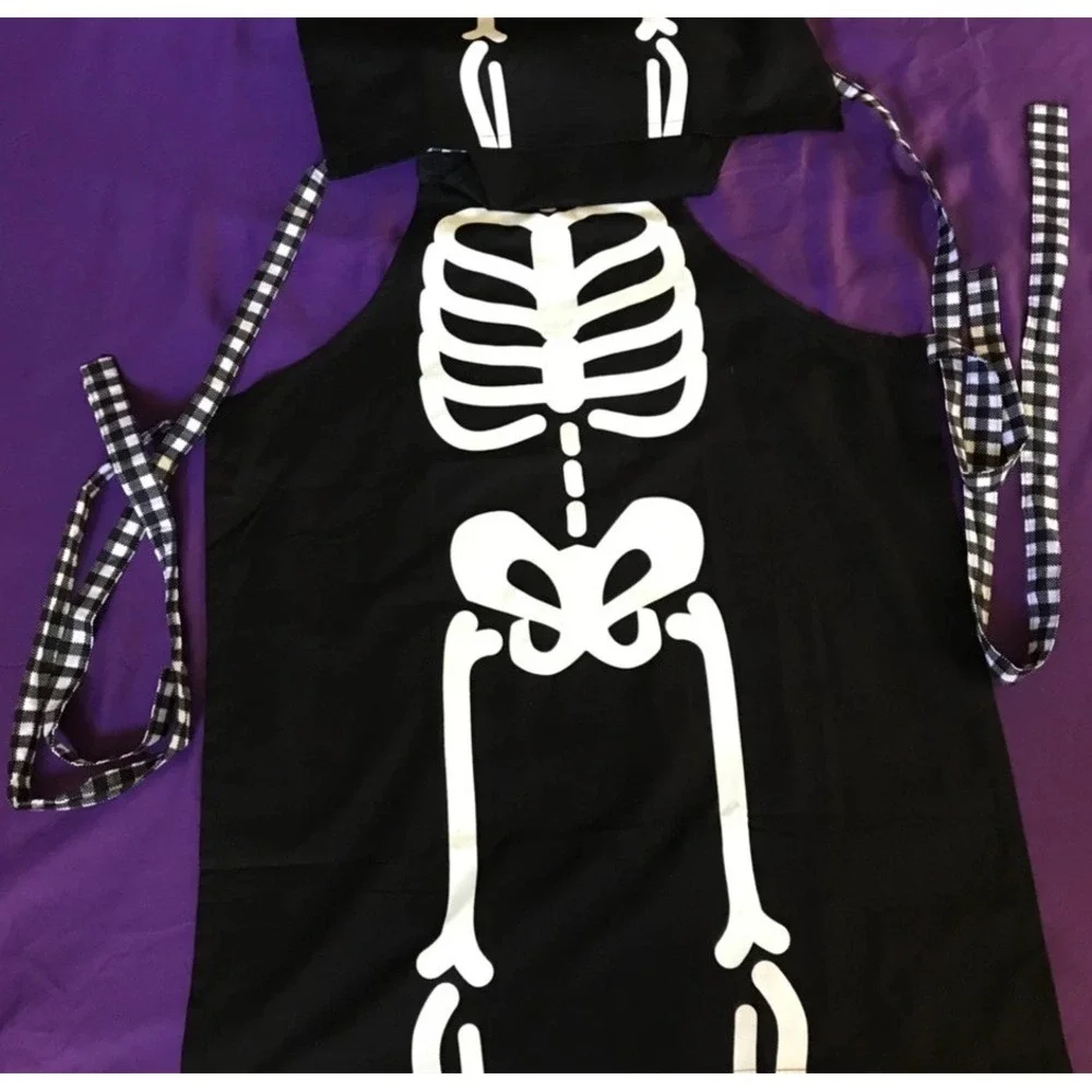 Lunaville Glow in the Dark Skeleton 2 pc (Mommy & Me) Matching Aprons - NEW